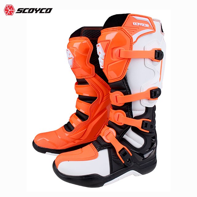 SCOYCO Enduro Boots Professional Off-road Riding MX Boots Shatter-Resistant Biker Botas Riding Shoes Motorbike Motorcycle