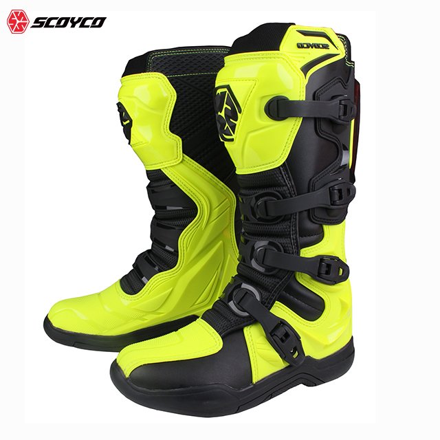 SCOYCO Enduro Boots Professional Off-road Riding MX Boots Shatter-Resistant Biker Botas Riding Shoes Motorbike Motorcycle