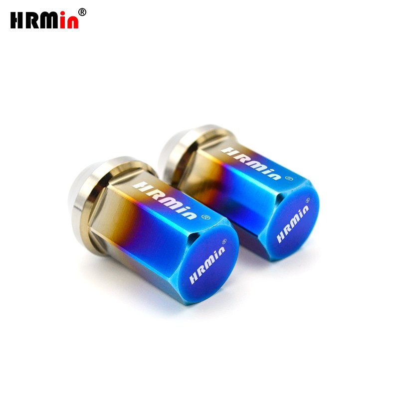 HRMin High Strength Cone Seat Closed End Gr.5 Titanium Car Wheel Nuts Lug Nuts M12*1.5mm/M12*1.25mm for Japanese Cars
