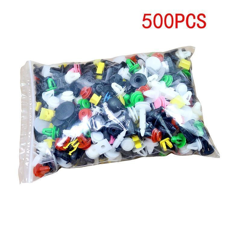 500PCS Car Mixed Universal Door Trim Panel Clip Fasteners Auto Bumper Rivet Retainer Push Engine Cover Fender Fastener