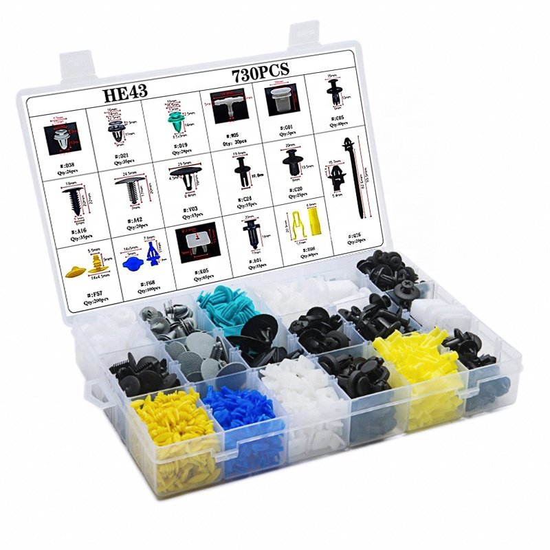 High Quality 730pcs Automatic Clamping Fixture Set, Trim Clip Set With Matching Fasteners