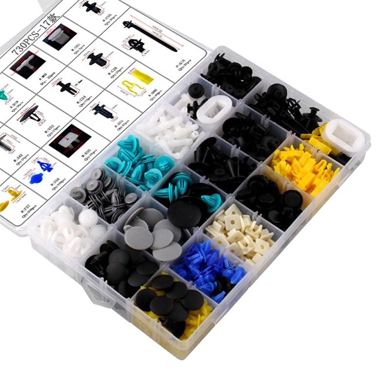 High Quality 730pcs Automatic Clamping Fixture Set, Trim Clip Set With Matching Fasteners