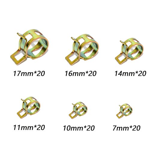 50Pcs 4mm-25mm For Choose Fuel Spring Clip Vacuum Silicon Hose Clamp Autos Autos Spring Clip Fuel Oil Water Hose Pipe Tube Clamp