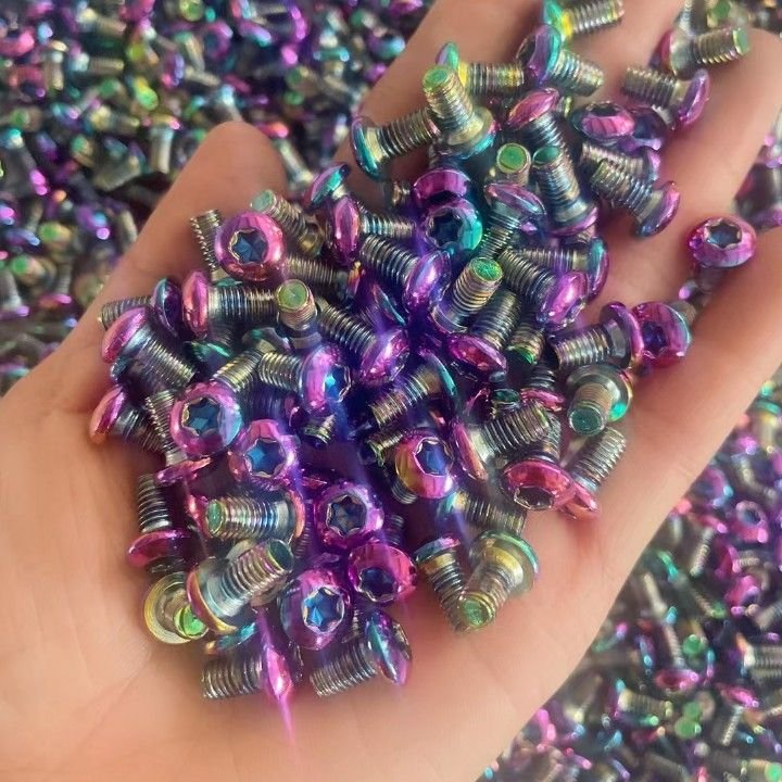 Titanium Alloy Steel Bike Screw Torx Bicycle Bike Disc Colorful M4 M5 M6 M8 M10 Cycle Rotor Auto Screws