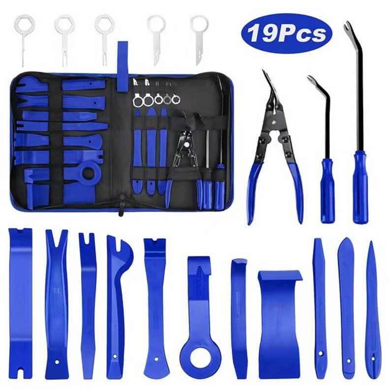 5-19pcs Trim Fastener and Molding Removal Trim & Upholstery Tool Set Plastic Pry bar