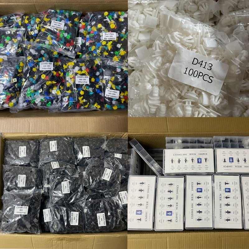 500pcs Factory Rivet Trim Clip High Quality Auto Bumper Fasteners Mixed Car Clips and Mixed Plastic Fasteners