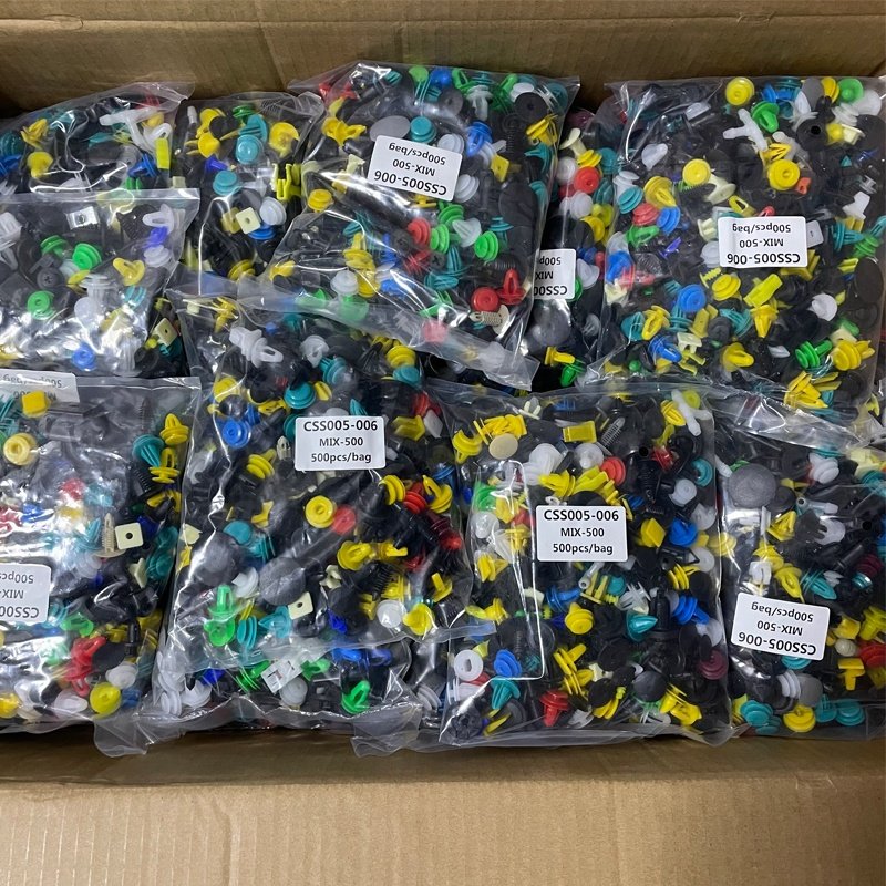 500pcs Factory Rivet Trim Clip High Quality Auto Bumper Fasteners Mixed Car Clips and Mixed Plastic Fasteners