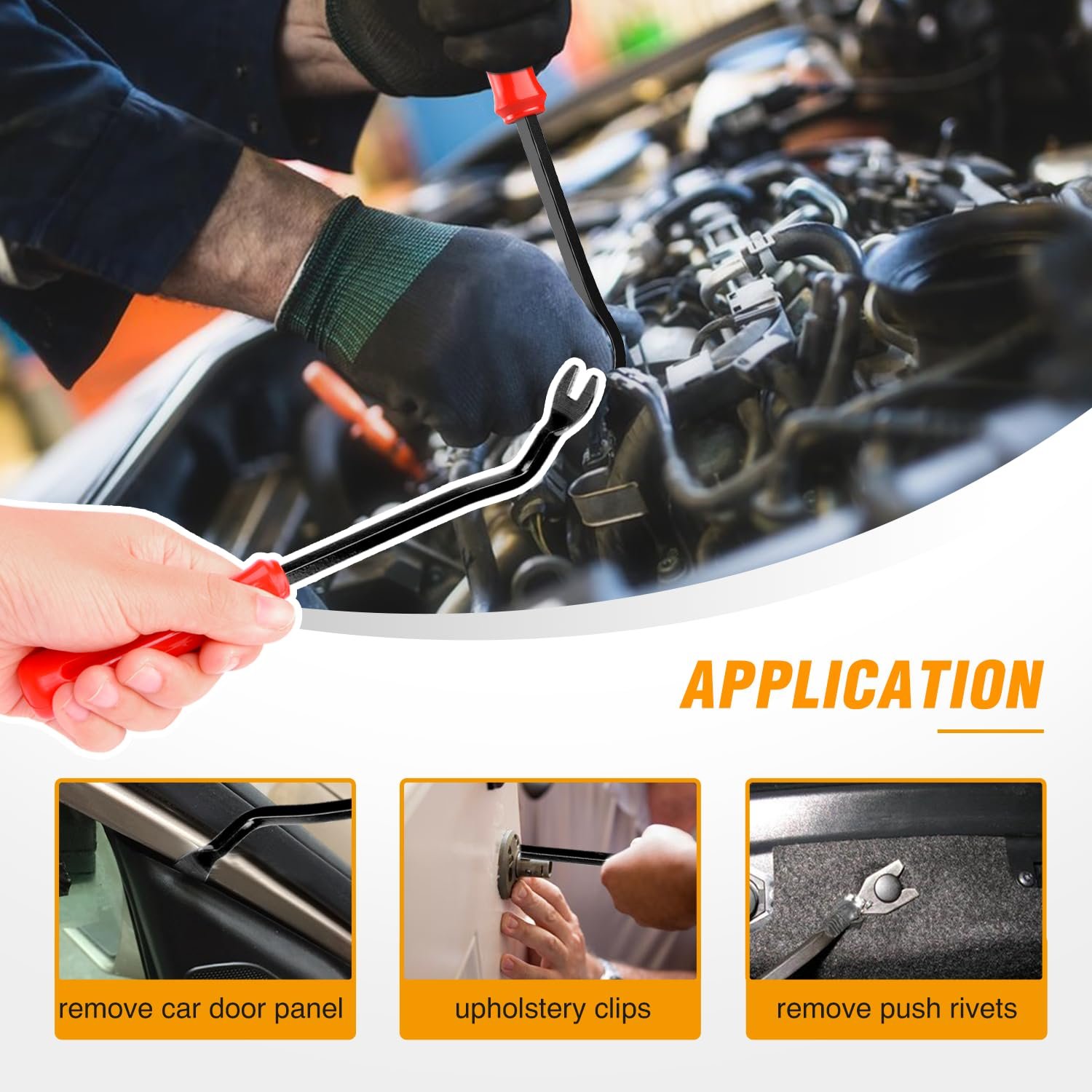 200PCS Car Plastic Rivets Fasteners Push Retainer Kit Auto Push Pin Rivets for Tes La Body Retainer Fastener Clip