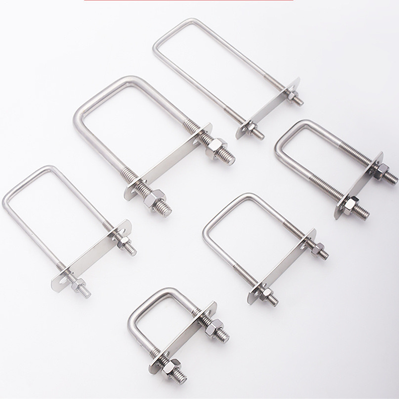 Stainless Steel 304 Rust-Resistant for Construction & Vehicle Applications Industrial Pipe Clamps and Mounting Brackets U-Bolts