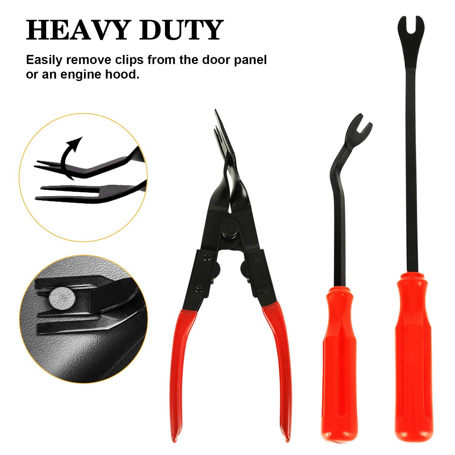 158Pcs Trim Removal Tool & Car Retainer Clips, Auto Clip Pliers Fastener Remover