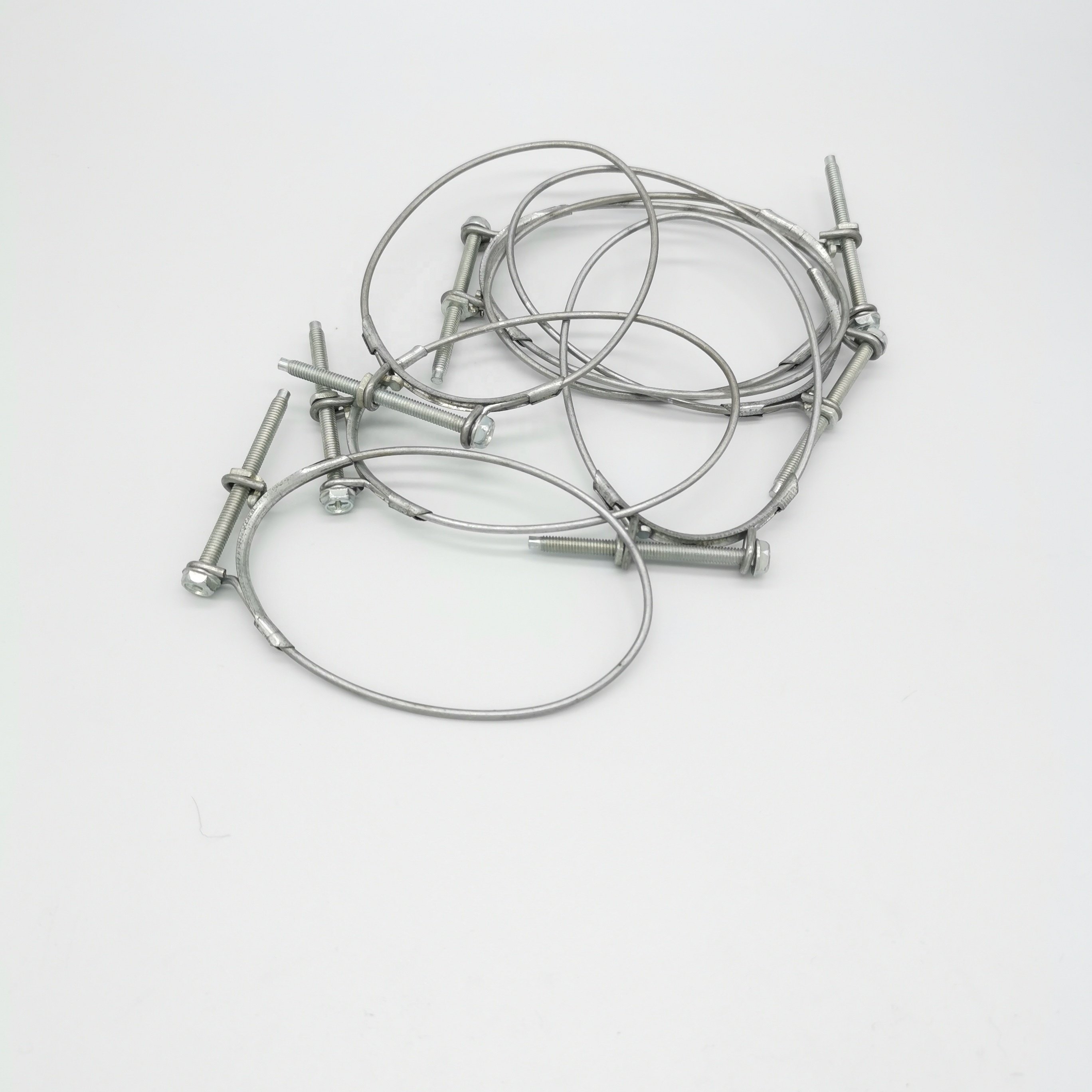 Galvanised Steel Oval Single Wire Hose Clamp Adjustable Metal Wire Ring Hose Clips Fuel Injector Clamps