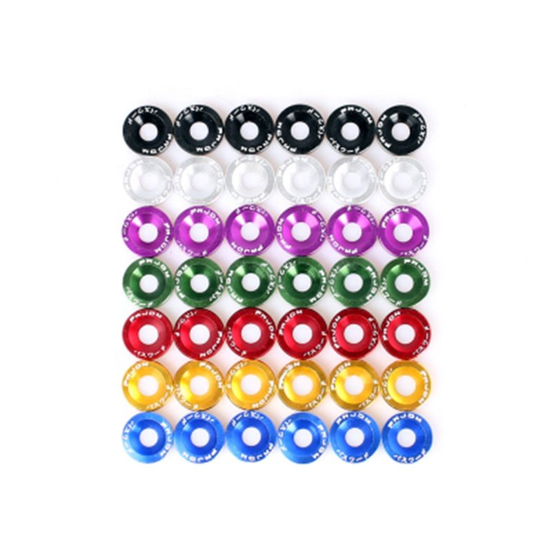 Aluminum JDM Auto Exterior Accessories M8 Bumper License Plate Screw Decorative Gasket High Quality Universal Screw Fasteners