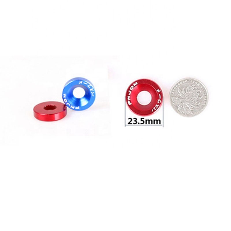 Aluminum JDM Auto Exterior Accessories M8 Bumper License Plate Screw Decorative Gasket High Quality Universal Screw Fasteners