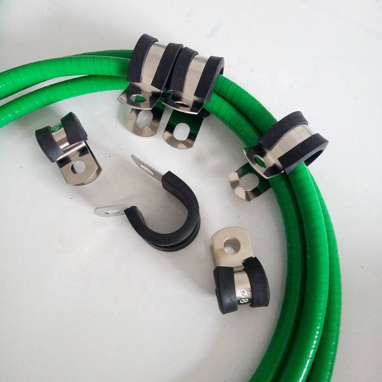 Wholesale 48mm Dia Auto Hose Clamps Customized 304SS Rubber Tube Clips Steel Material with Zinc Finish