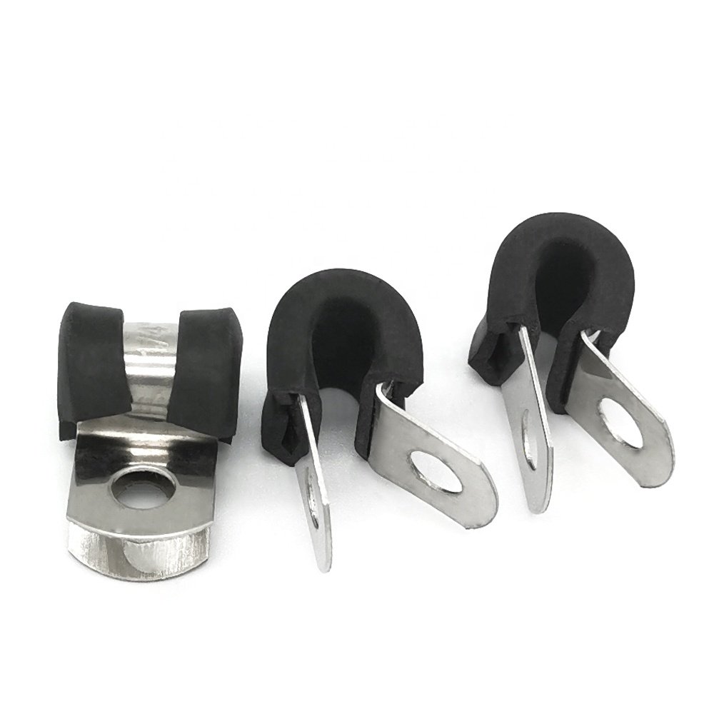 Wholesale 48mm Dia Auto Hose Clamps Customized 304SS Rubber Tube Clips Steel Material with Zinc Finish