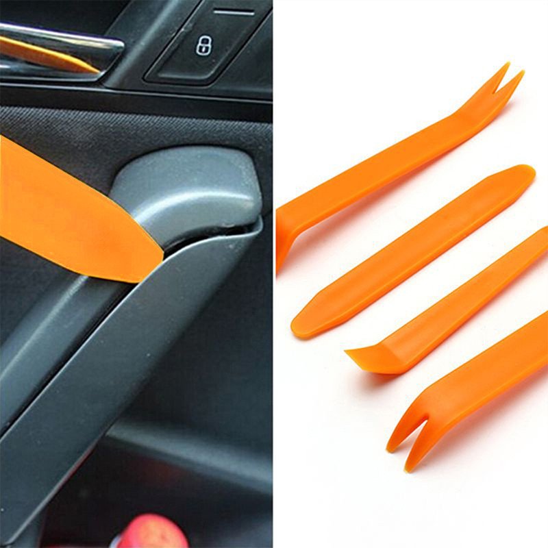 4Pcs Portable Auto Car Radio Panel Door Clip Panel Trim Dash Audio Removal Installer Pry Kit Repair Tool Pry Tool Hand Tools