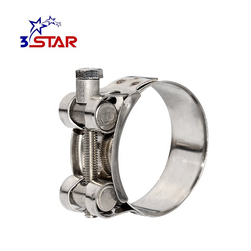 Adjustable Stainless Steel Eurrope Type Hose Clamp for Hydraulic Silicone Hose Heavy Duty Single Bolt Hose Clamp