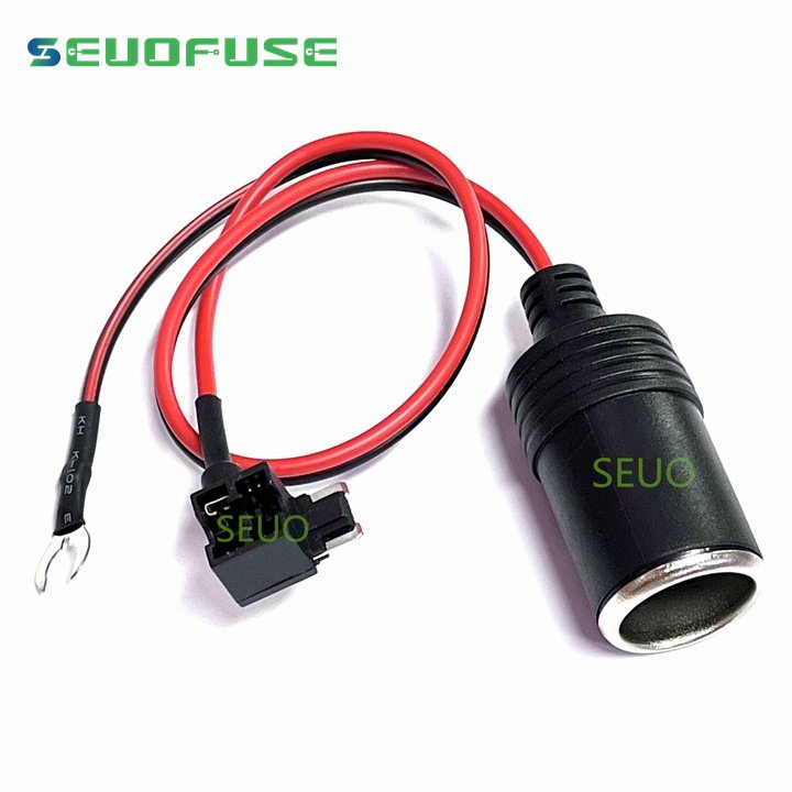 High Quality 12V/24V Female Car Cigarette Lighter Plug Connector Adapter Cigar Cable With Battery Charger Socket