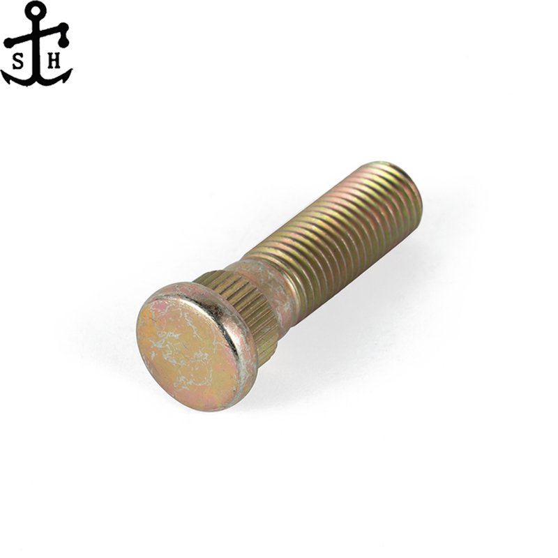 OEM ODM 10.9 Grade Knurl Serrated Spline M12 M14 M16 Bolt Car Wheel Stud Lug Hub Bolt Nut Parts Chassis for Automobile Truck