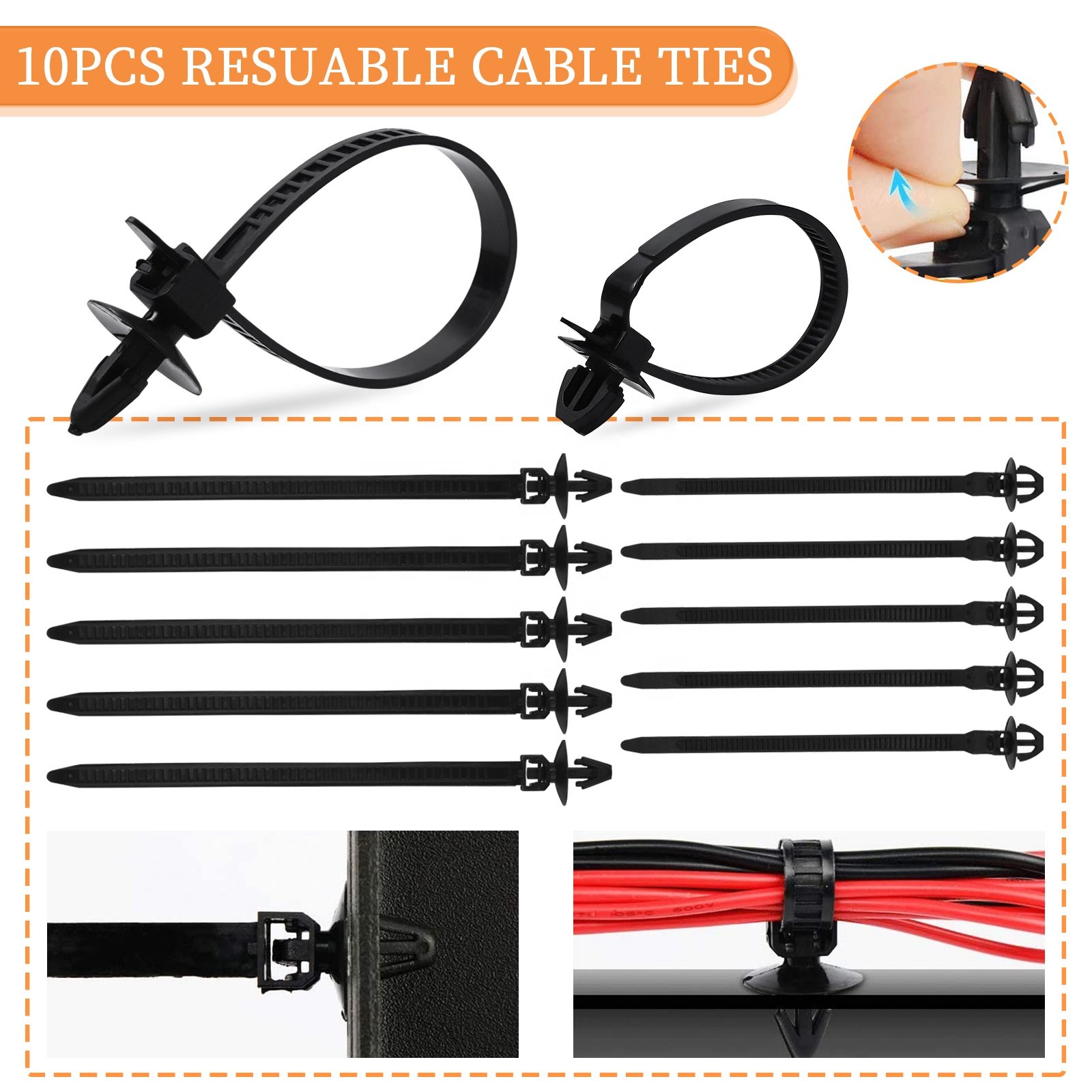 675PCS Car Retainer Clips Kit Nylon Bumper Fender Rivets with Foam Cable Ties and Fasteners Remover