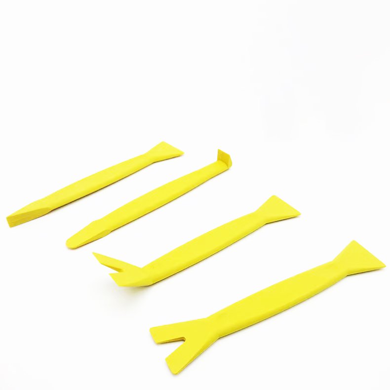 4PCS Nylon Pry Bar Installer Kit Trim Upholstery Tool with Audio CD Player Door Panel Fastener Trim Clip Molding Remover