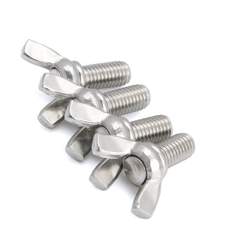 M3 M4 M5 M6 M8 M10 M12 DIN316 304 A2-70 Stainless Steel Hand Tighten Bolt Butterfly Wing Hand Tighten Butterfly Bolt