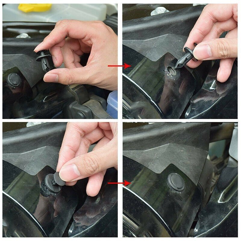 Colored factory nylon material door plate fixed fender fixed car push-type fastener clips