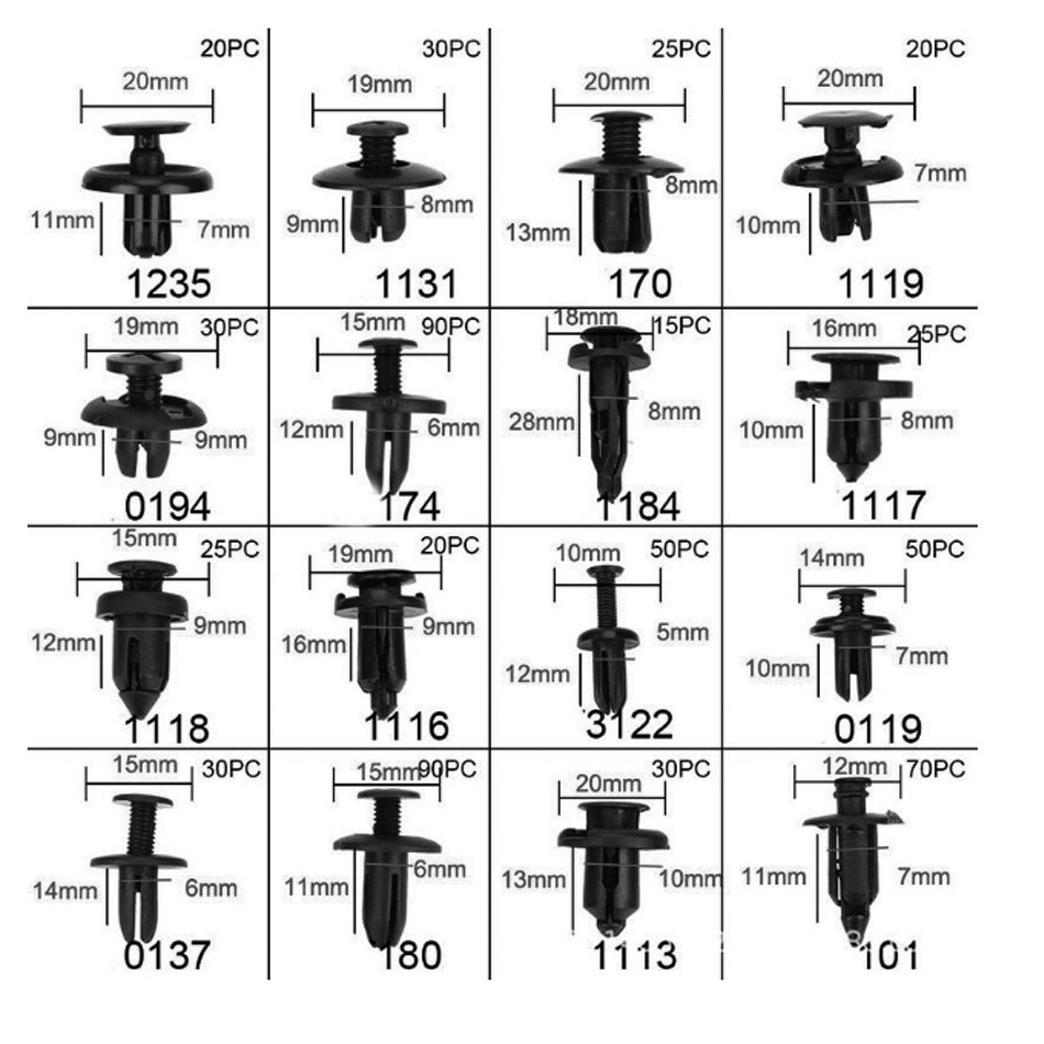 620 Pcs Plastic Auto Fasteners Kit Car Retainer Clips Regular Size Door Panel Trim Clip Auto Bumper Fender Buckle Car Rivets