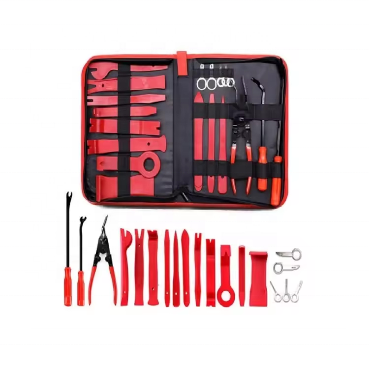 19Pcs Auto Clip Pliers Fastener Remover Pry Tool Kit Vehicle Repair Tools for Car Audio Trim Removal