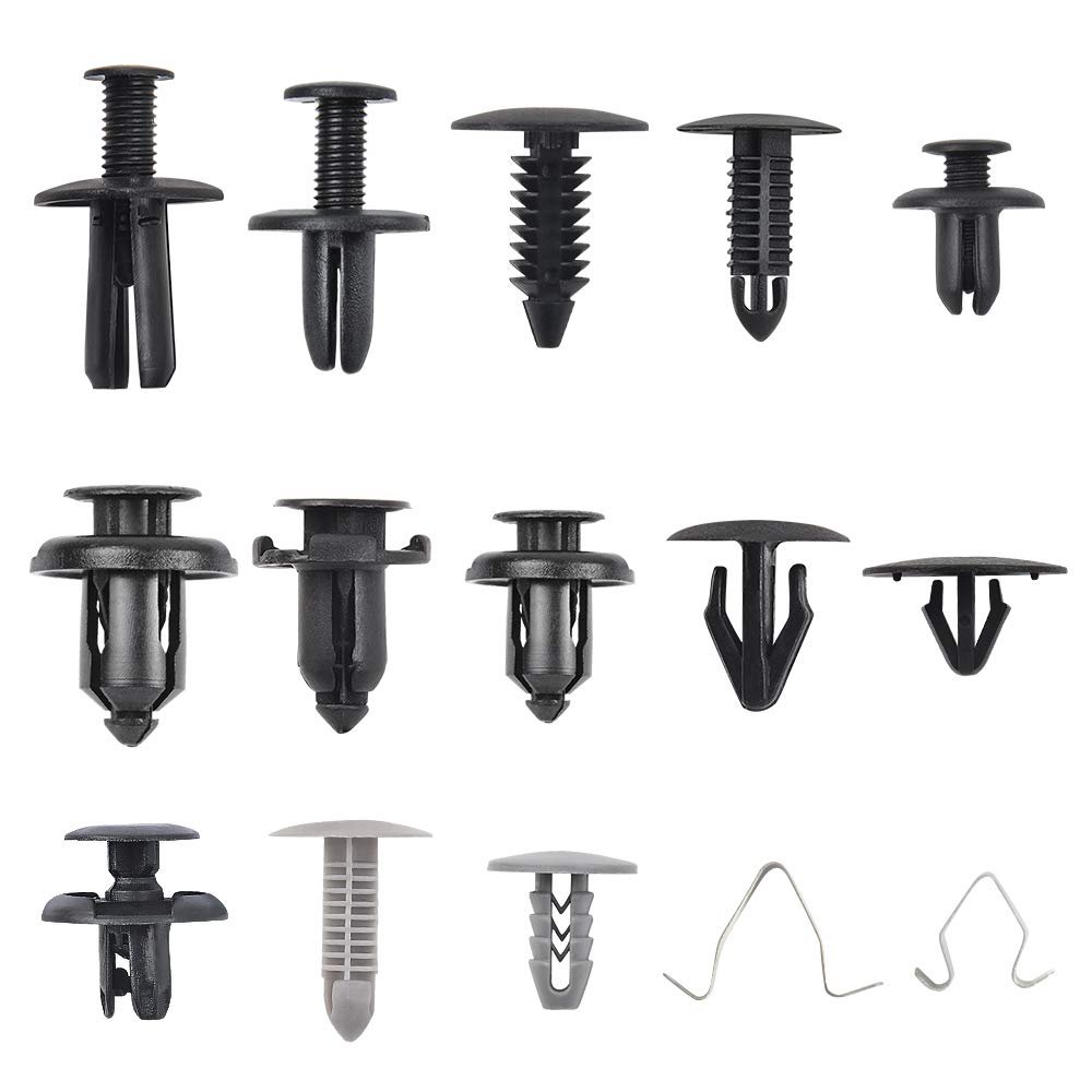 MIKKUPPPA 1000PCS Universal Plastic Fasteners Automotive Push Pin Bumper Door Panel Car Clips
