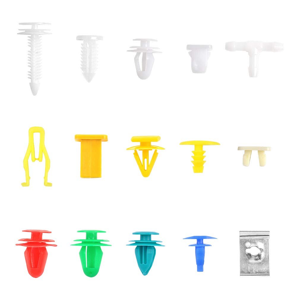 MIKKUPPPA 1000PCS Universal Plastic Fasteners Automotive Push Pin Bumper Door Panel Car Clips