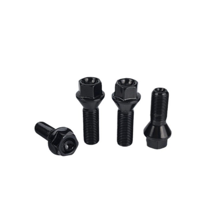 M12X1.5 10.9 Grade Black Hub Bolt for E30 E46 E93 E28 E34 E60 36136781150 Wheel Cars