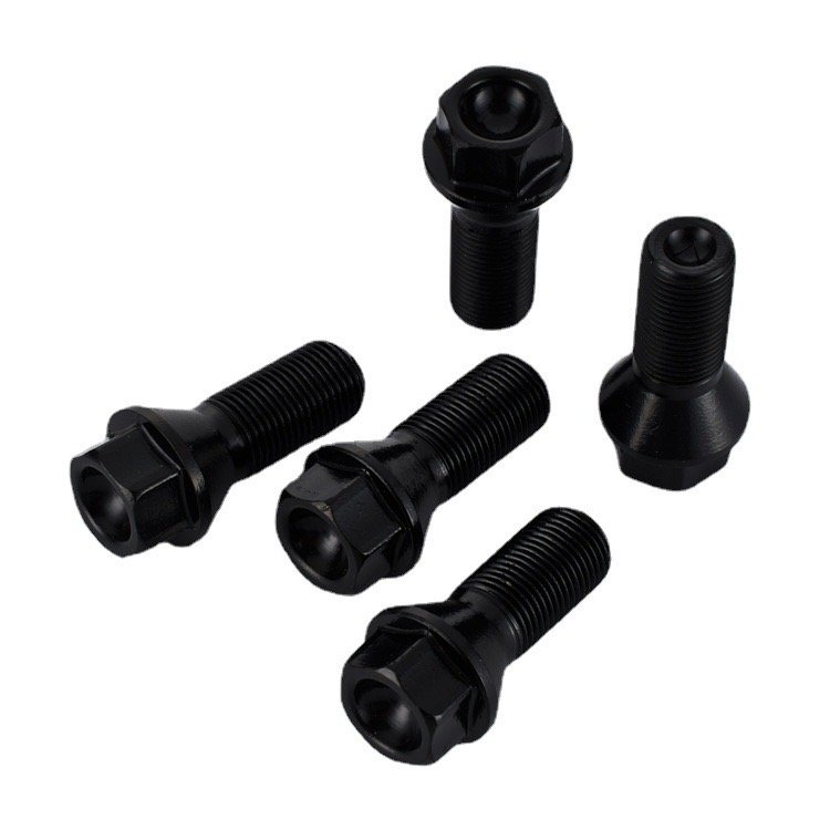 M12X1.5 10.9 Grade Black Hub Bolt for E30 E46 E93 E28 E34 E60 36136781150 Wheel Cars