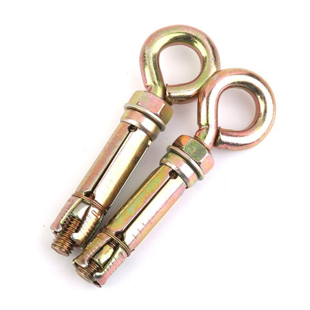 Distribute Fastener Sleeve Anchor M10 M12 Fasteners ZP With Eye Bolt , Yellow Zinc 10mm~60mm