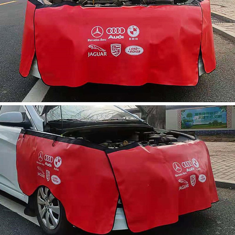 Custom Anti-oil Car Fender Covers PU Magnetic Auto Repair Protection Pad Side Dust Car Fender Cover With Magnetic