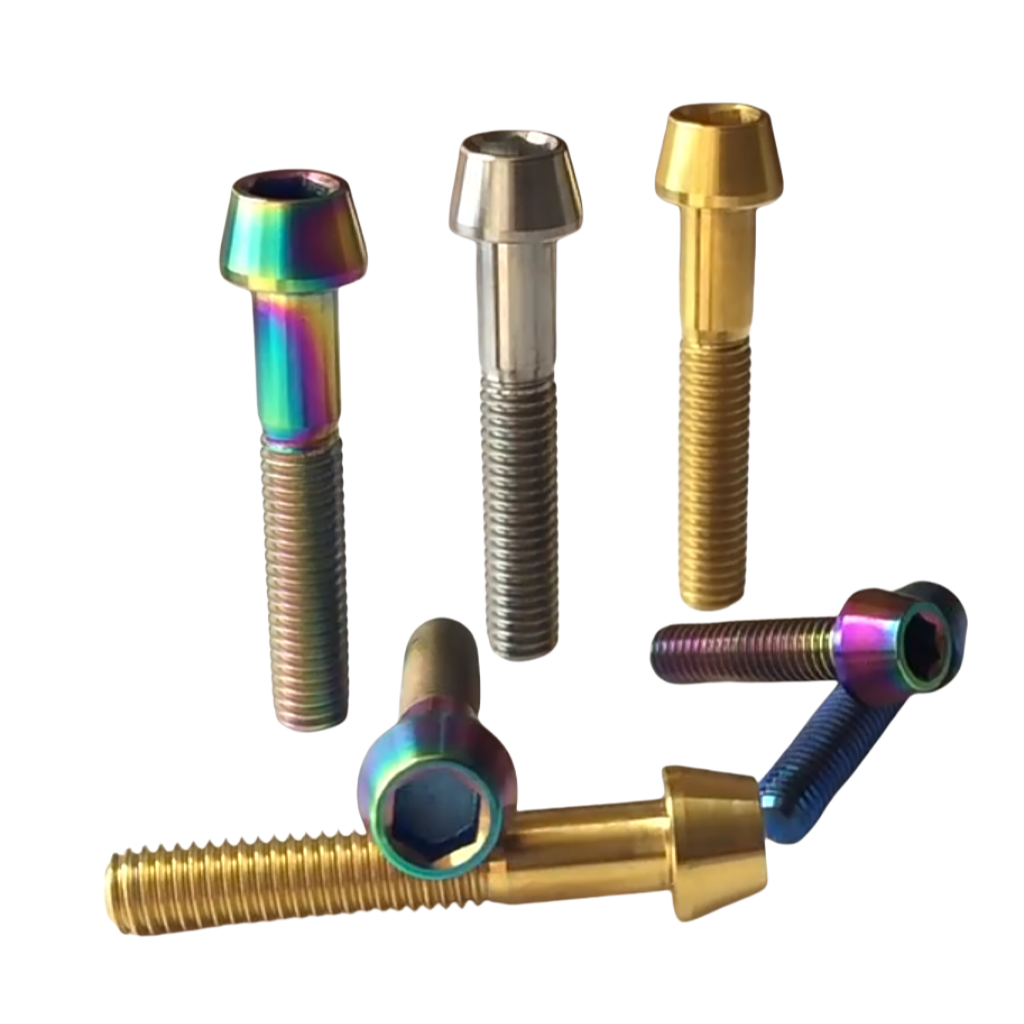 Din912 Gr5 Titanium Alloy Brake Rotor Tapered Cap Head Bolt for Titanium Bike Motorbike Auto Frame