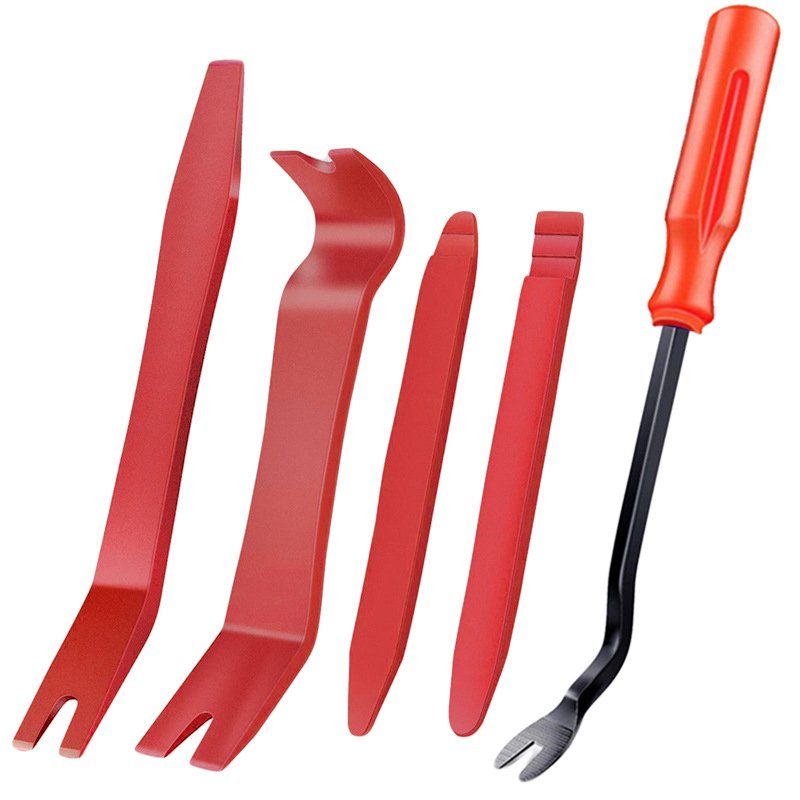 5pcs Auto Interior Door Panel Clip Fastener Removal Set Plastic Pry Tool Kit for Vehicle Dash Radio Audio Installer for Car Use