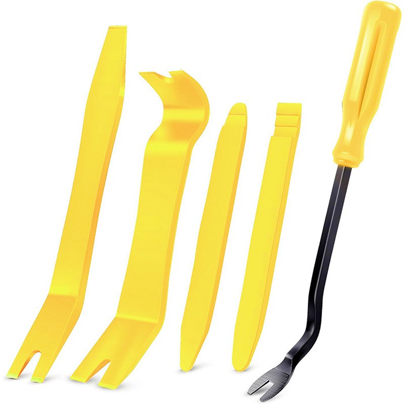 5pcs Auto Interior Door Panel Clip Fastener Removal Set Plastic Pry Tool Kit for Vehicle Dash Radio Audio Installer for Car Use