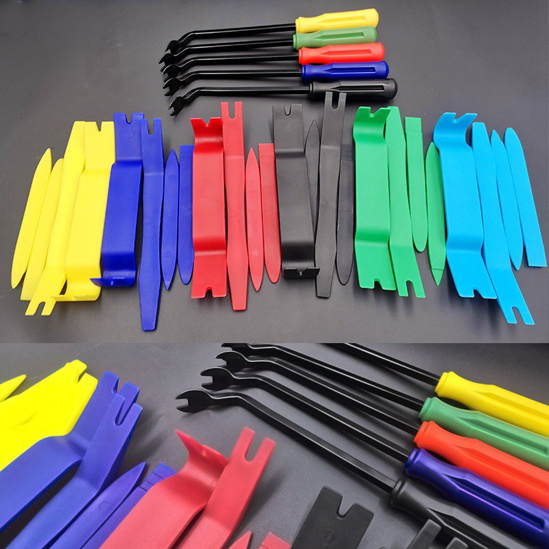 5pcs Auto Interior Door Panel Clip Fastener Removal Set Plastic Pry Tool Kit for Vehicle Dash Radio Audio Installer for Car Use