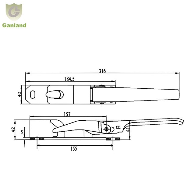 GL-17119 Wing Van Truck Parts Side Board Latch