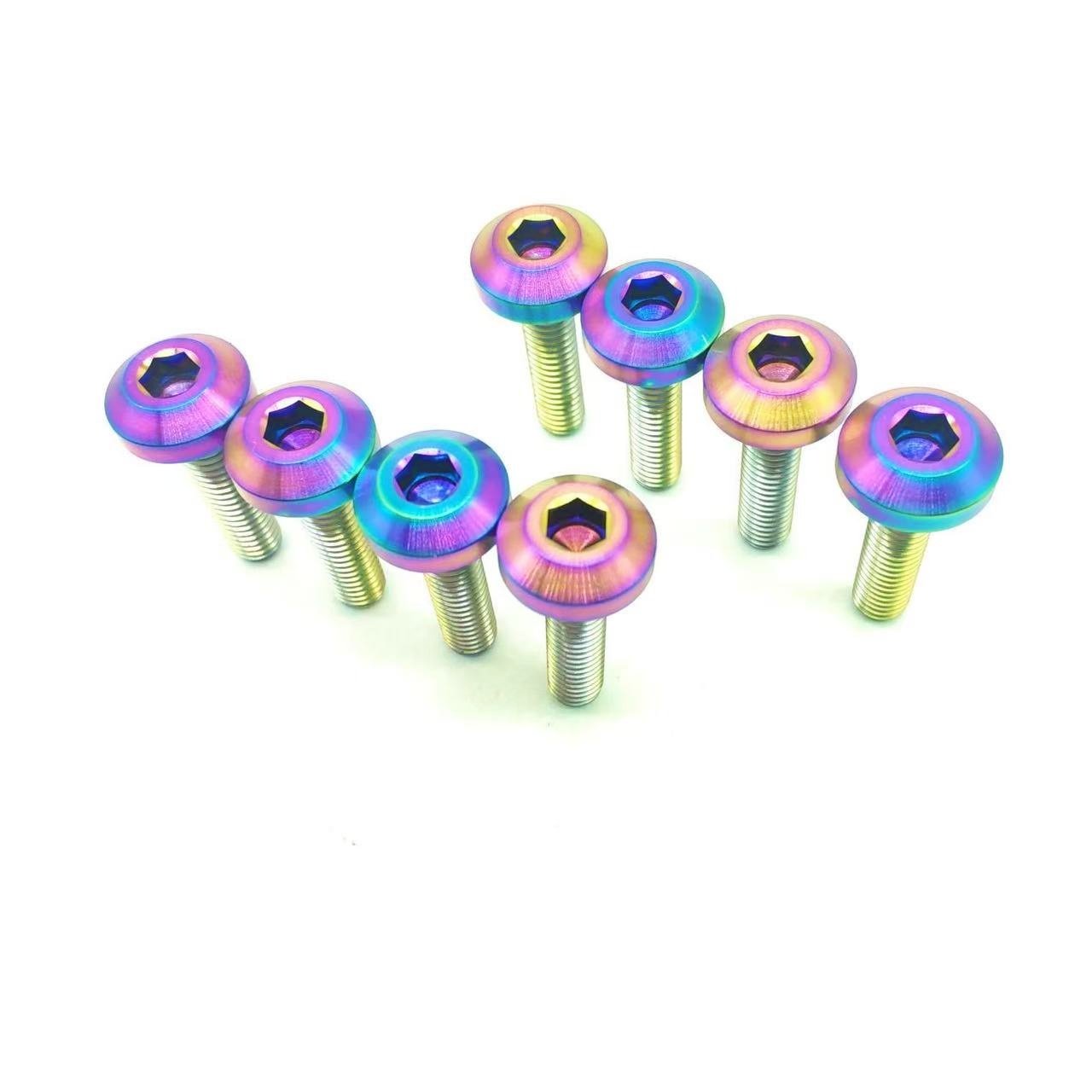 GR5 Colorful m6 m8 m10 racing car auto automobile automotive dress up Titanium disc head bolts hardware fasteners