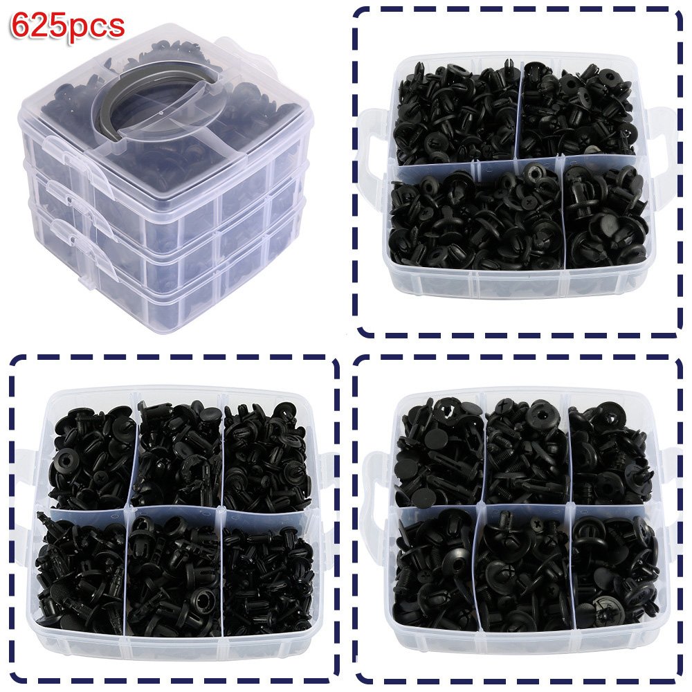Mixed 625PCS Auto Plastic Fastener Universal Bumper Fixed Cars Auto Clip