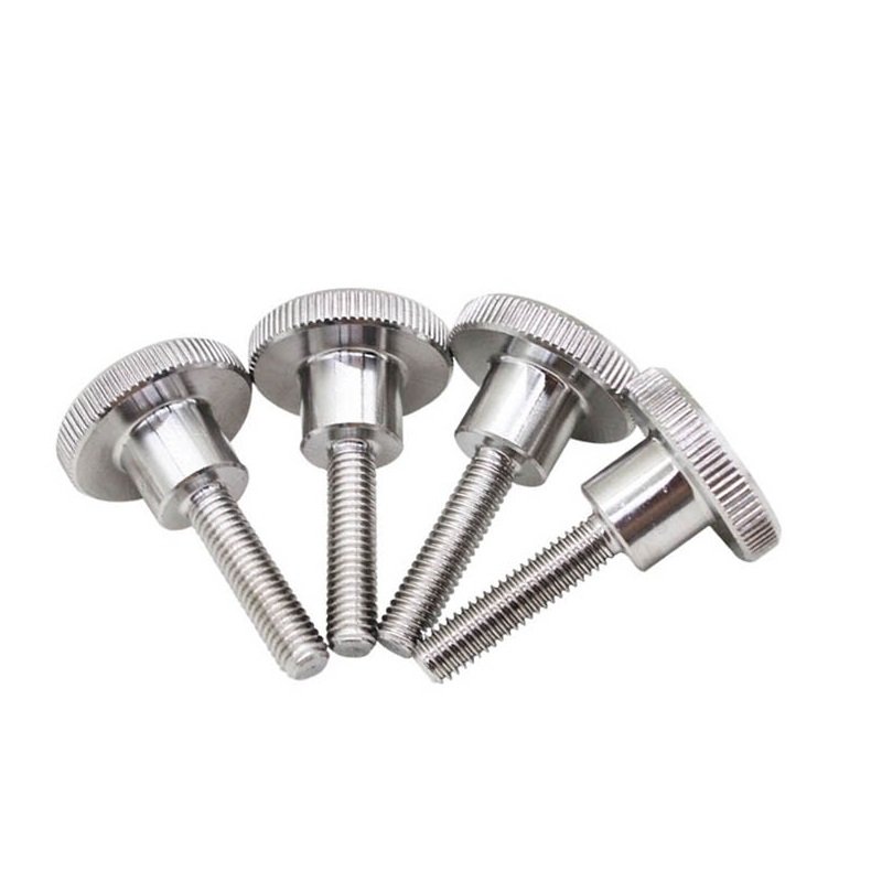 Custom Stainless Steel Brass Aluminum Knurled Thumb Screw DIn 465 ShoulderThumb Screw Hardware Fastener With Factory Prices