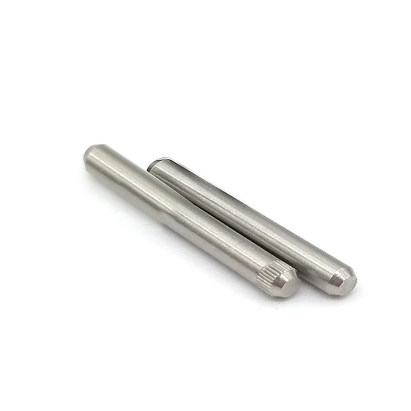Ss304 Ss316 Aluminum Straight Dowel Pin Front Fork Connecting Rod Threaded Knurled Steel Metal Shaft Pin