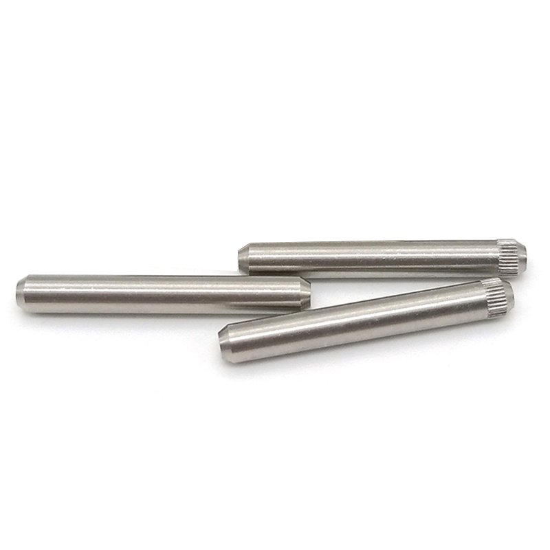 Ss304 Ss316 Aluminum Straight Dowel Pin Front Fork Connecting Rod Threaded Knurled Steel Metal Shaft Pin