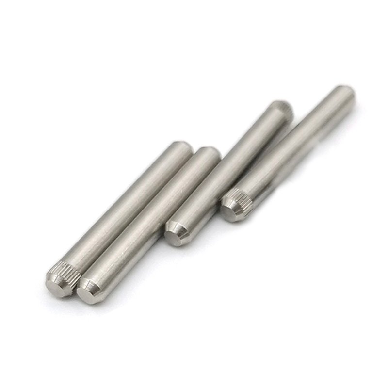Ss304 Ss316 Aluminum Straight Dowel Pin Front Fork Connecting Rod Threaded Knurled Steel Metal Shaft Pin