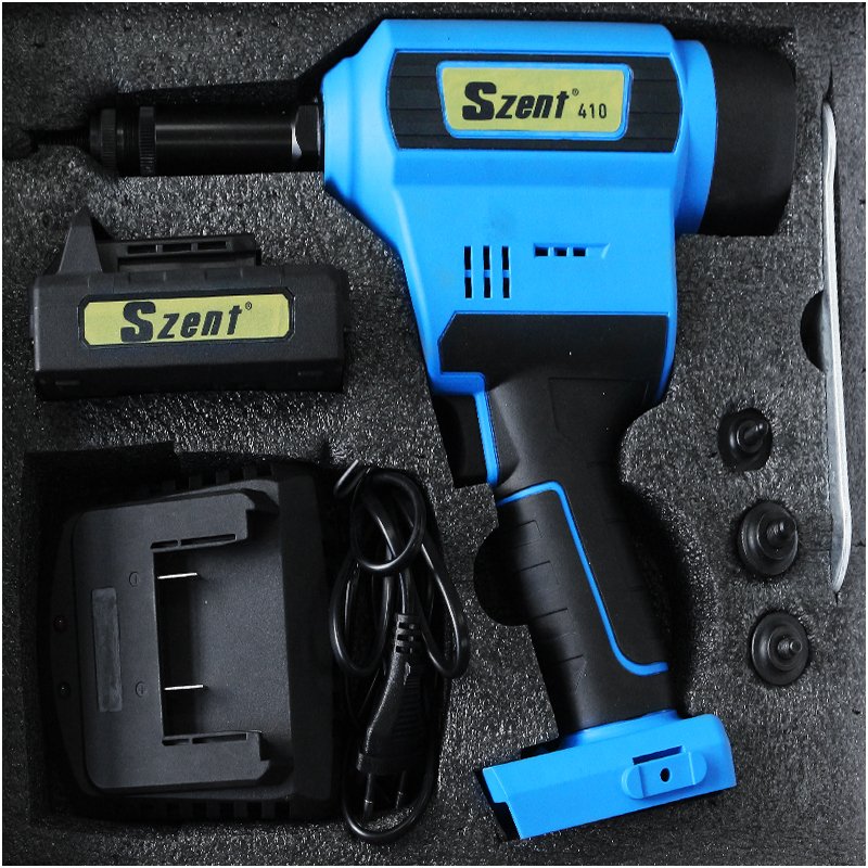 SZENT-410 Automatic Lithium Battery Nut Gun Portable Electric Riveting Nut Professional Heavy Duty Hand Tool M3-m10