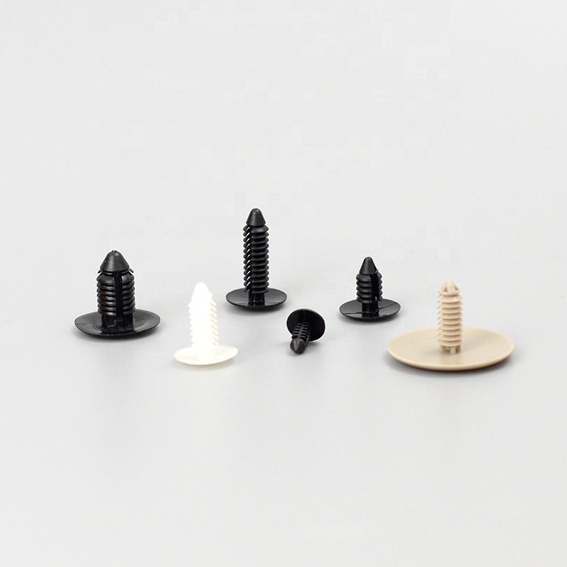 push-in rivet black plastic nylon push rivets fastener self locking rivets access barbed push fasteners