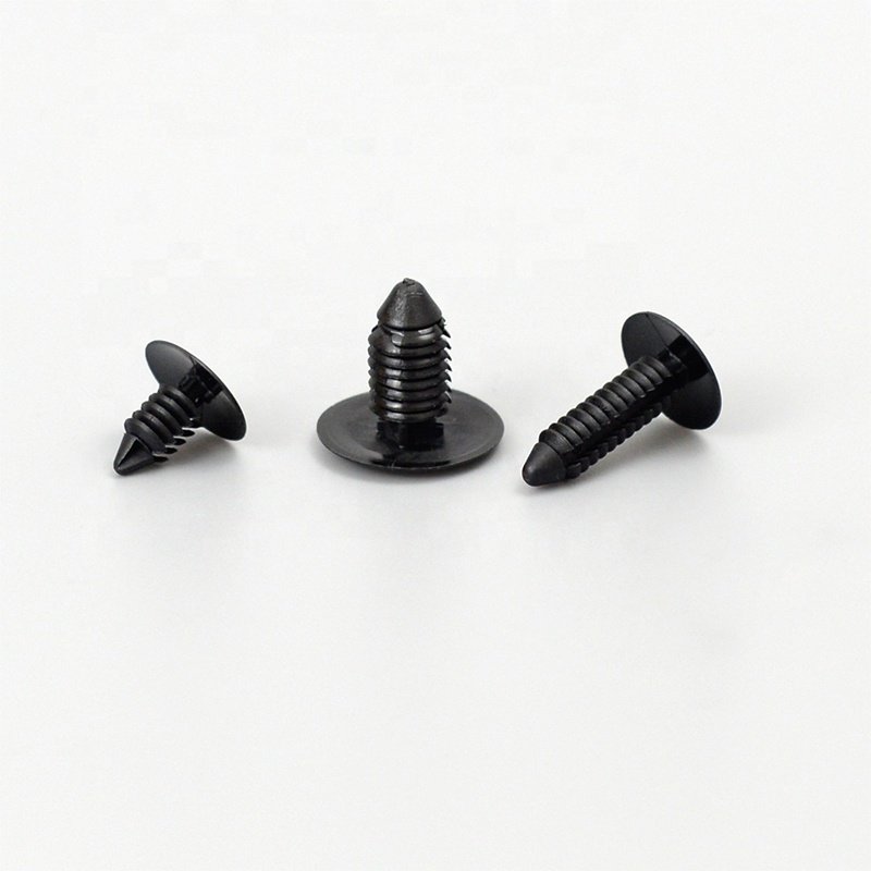 push-in rivet black plastic nylon push rivets fastener self locking rivets access barbed push fasteners