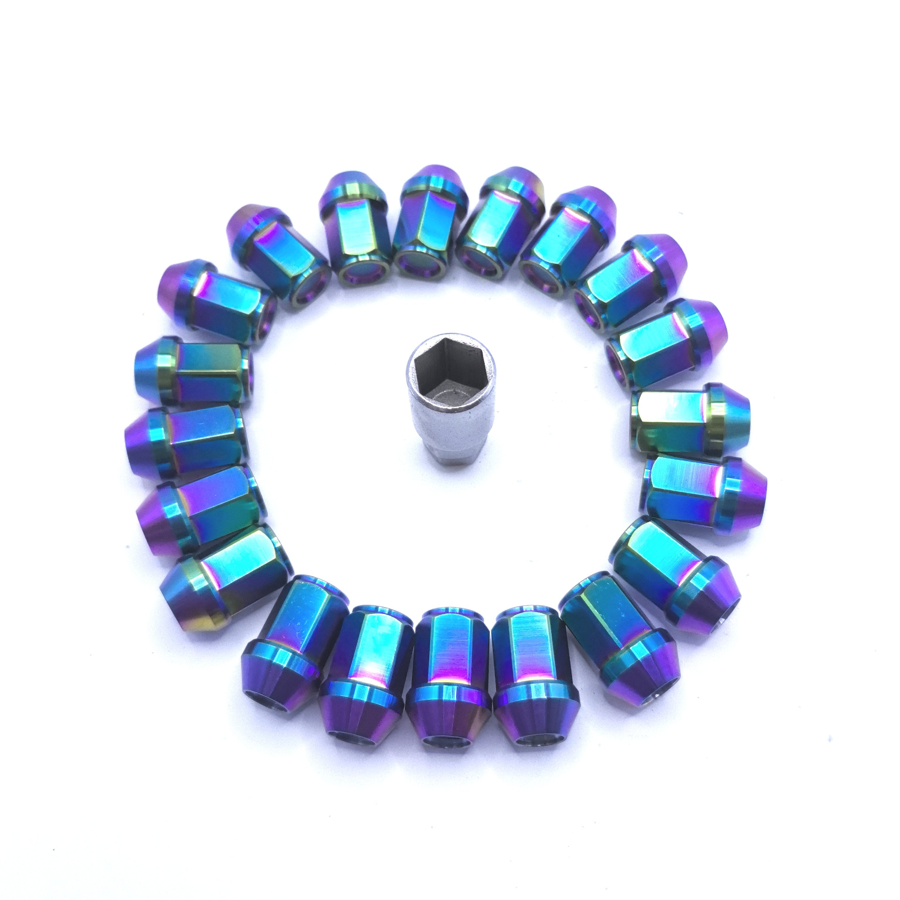 High Quality 12x1.5 Stainless Steel 35MM Wheel Lug Nut for Ford Toyota Nissan Jeep Colourful Modified Car Nut Auto Parts